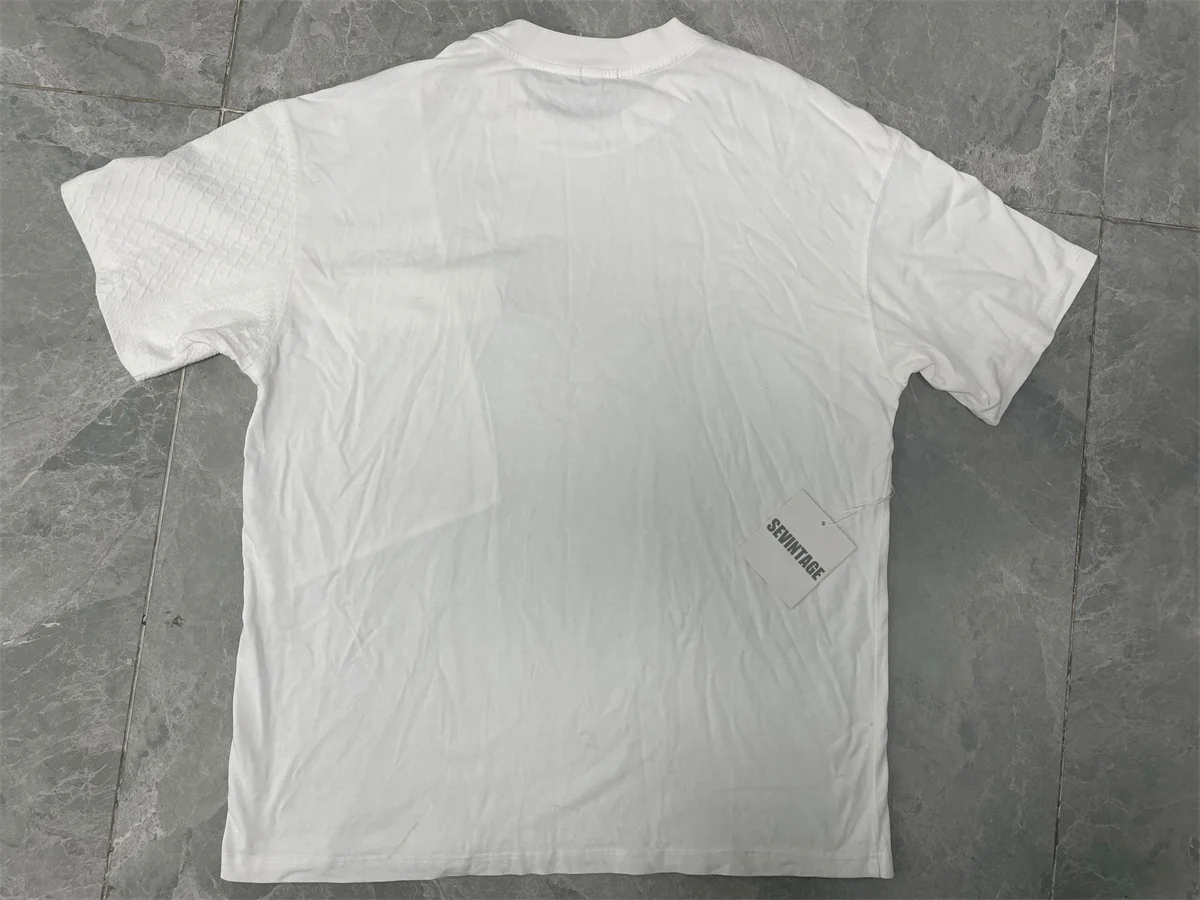 Sevintage White Tee-shirts Short Sleeve for Men