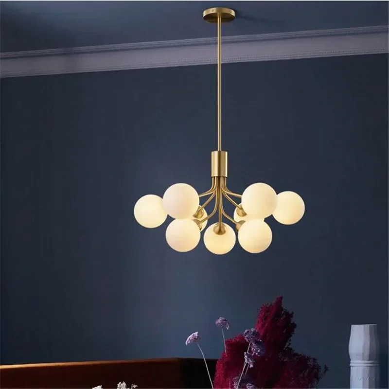 Led Gold Luxury Bedroom Kitchen Lamp Magic Bean Apiales Chandeliers For Dining room cafe lighting