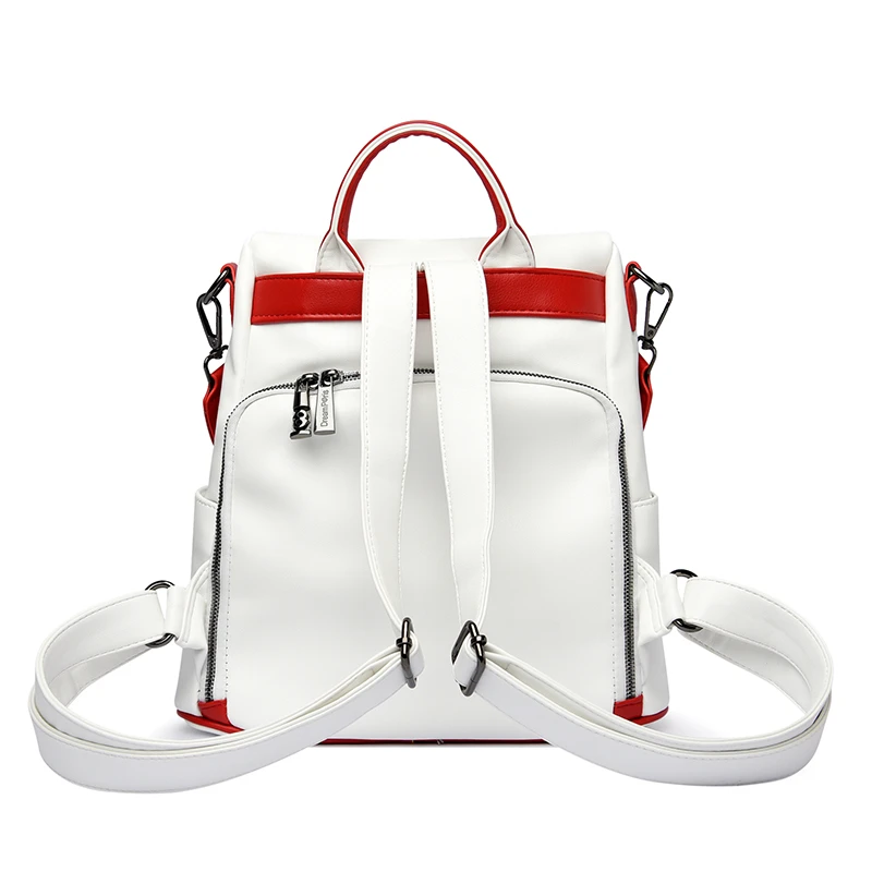 Famosa marca de couro bagpack para meninas saco escolar moda mochila feminina viagem bolsa ombro designer daypack senhoras sac a dos