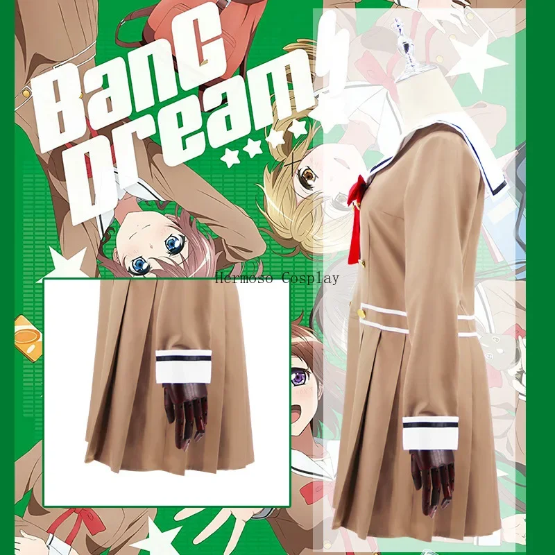 Donna ragazze Anime Cos BanG Dream! Toyama Kasumi Hanazono Tae costumi Cosplay Halloween Christmas Birthday Party Uniform Suits