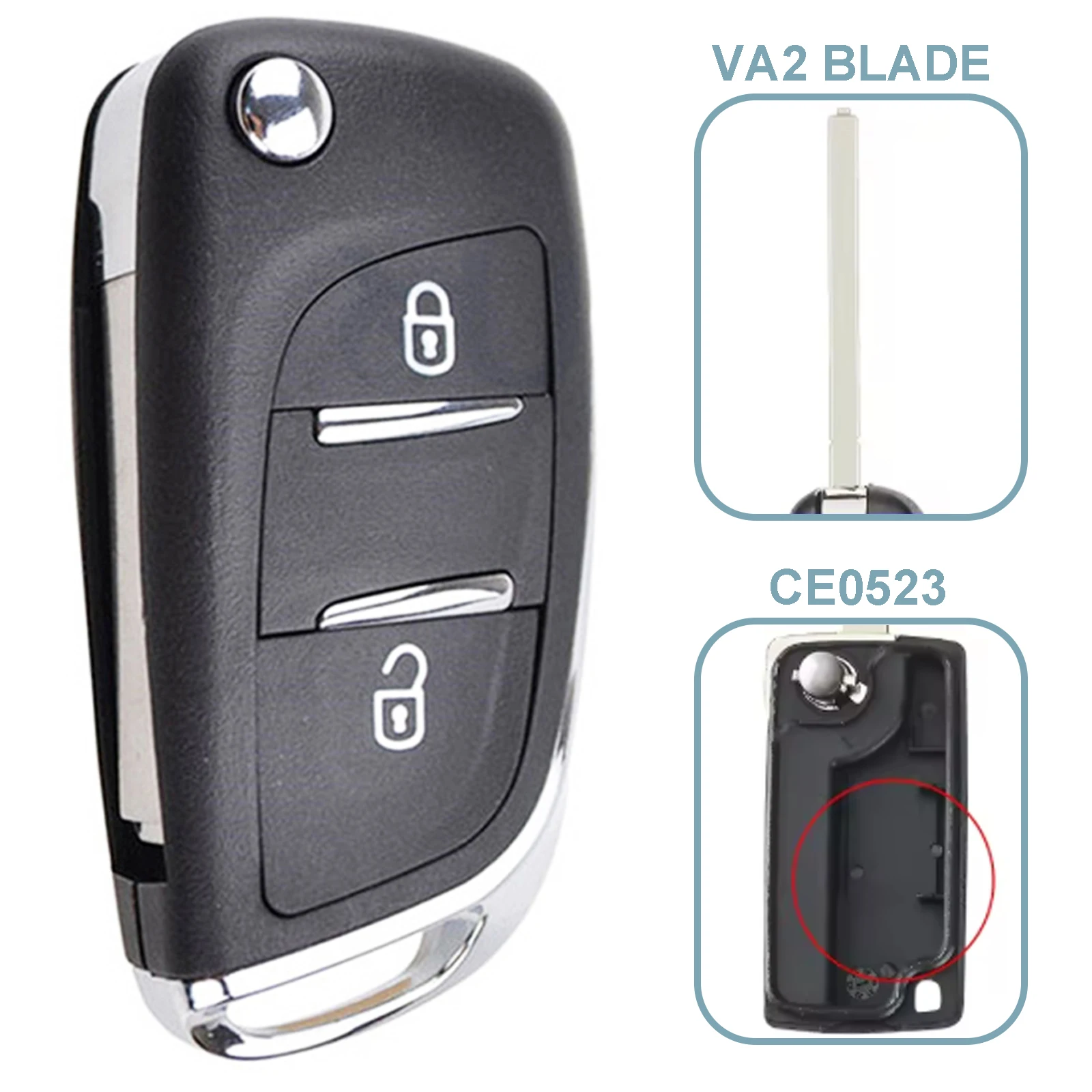 Flip Chiave A Distanza Intelligente Caso Della Copertura Borsette 2 Pulsante Per 3008 Peugeot Espetta Partner Citroen C3 Picasso C2 C3 C4 Aircross Dispatch C8
