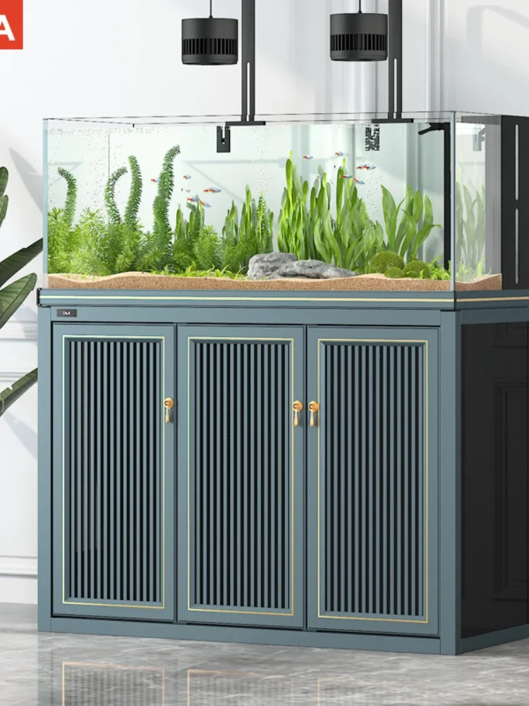 Aquarium Lanshou Fish Tank Super White Glass Living Room Home Ecological Landscaping 1