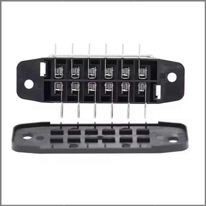 

4-way, 6-way, 8-way, and 10 Way Wiring Fuse Boxes on Both Sides, Straight Row Plugs, Car Fuse Bases