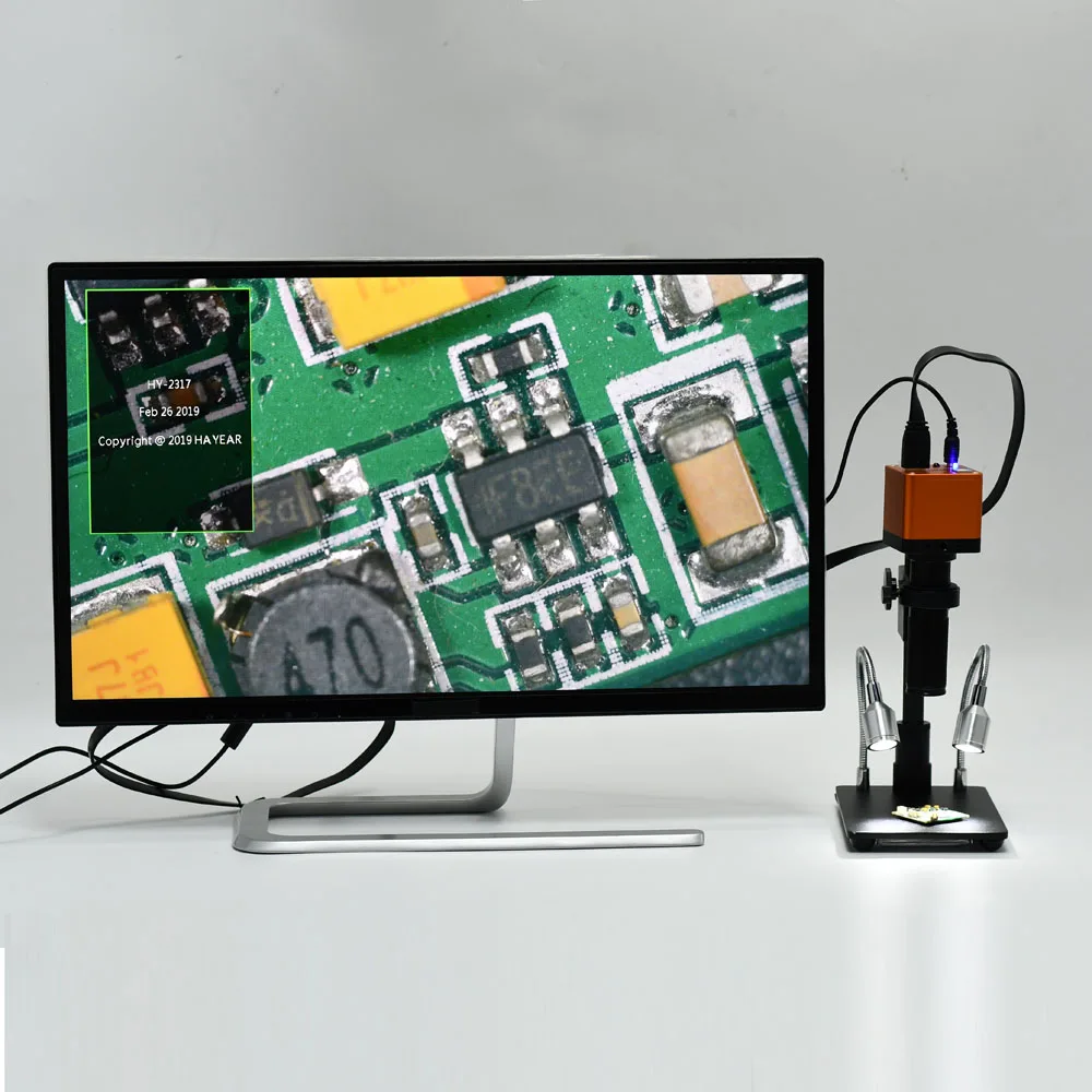 كاميرا HAYEAR 34MP 1080P HD HDMI USB مجهر صناعي رقمي كاميرا قياس لإصلاح ساعة الهاتف
