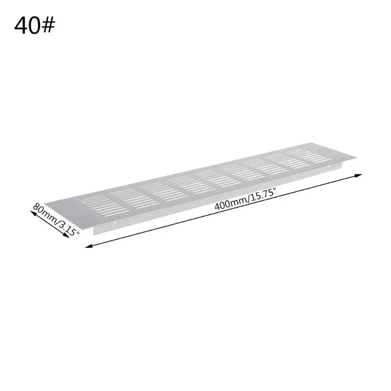 Ventilation Grille Rectangular Cabinet Wardrobe Air Vent Aluminium Ventilation-Cover Multiple Sizes Breathable Air Vent