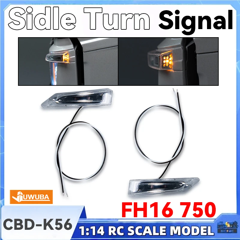 FH16 750 Front Chin Side Turn Signal CBD-K56 For 1/14 Tamiyaa RC Truck VOLVOO 56360 56362 56375 JUWUBA DIY Toys Model Parts