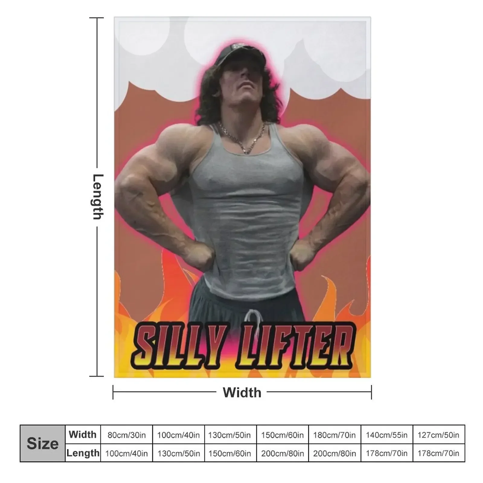 silly lifter sam sulek Throw Blanket couch cozy soft plush fuzzy picnic outdoor blanket