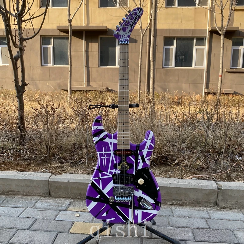 

in stock 2024 years popular vintage electric guitar 22 fret with reflector beautiful purple color
