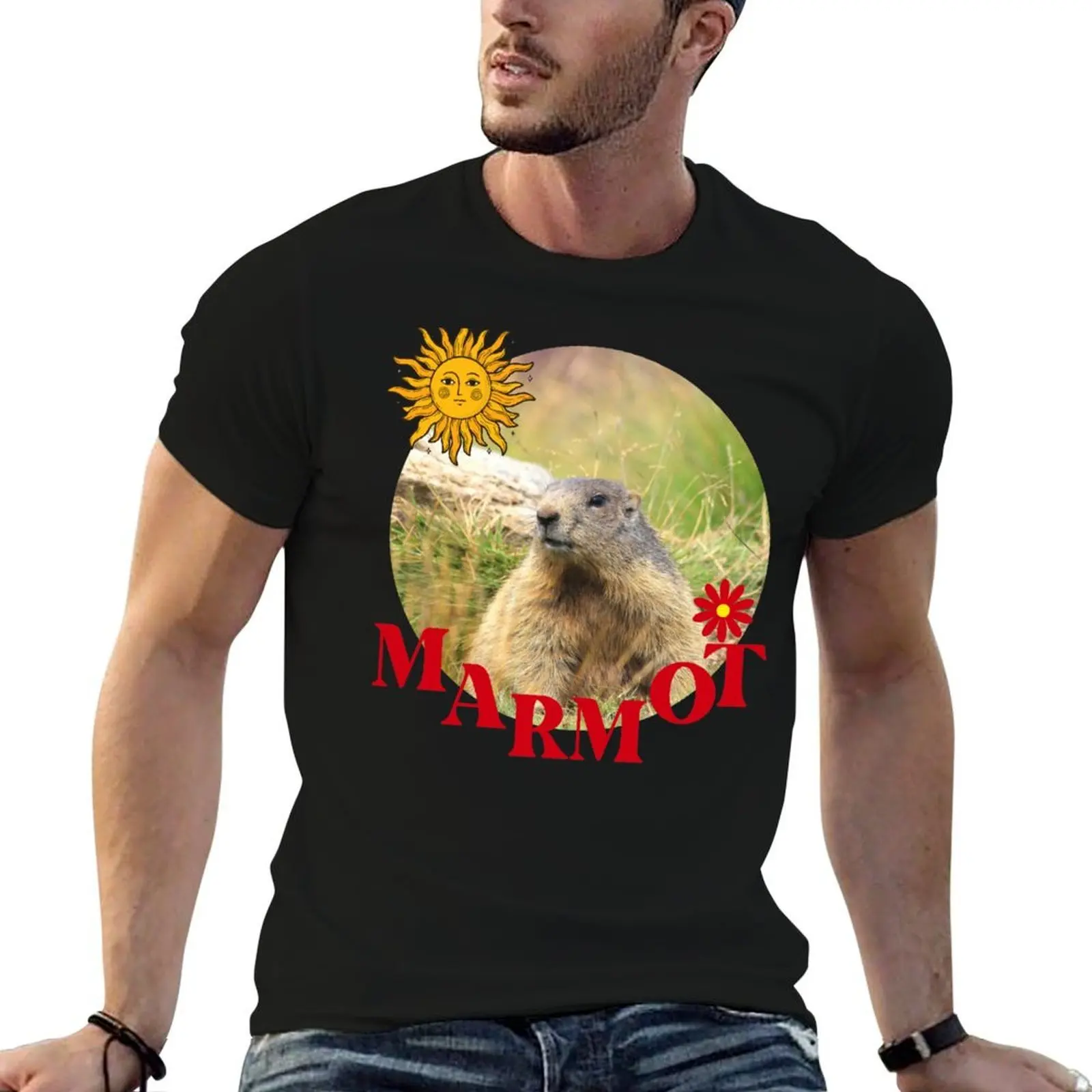 

Забавная футболка Marmot Швейцарии, США, мужская футболка, хлопковые мужские футболки, высококачественная футболка люксового бренда