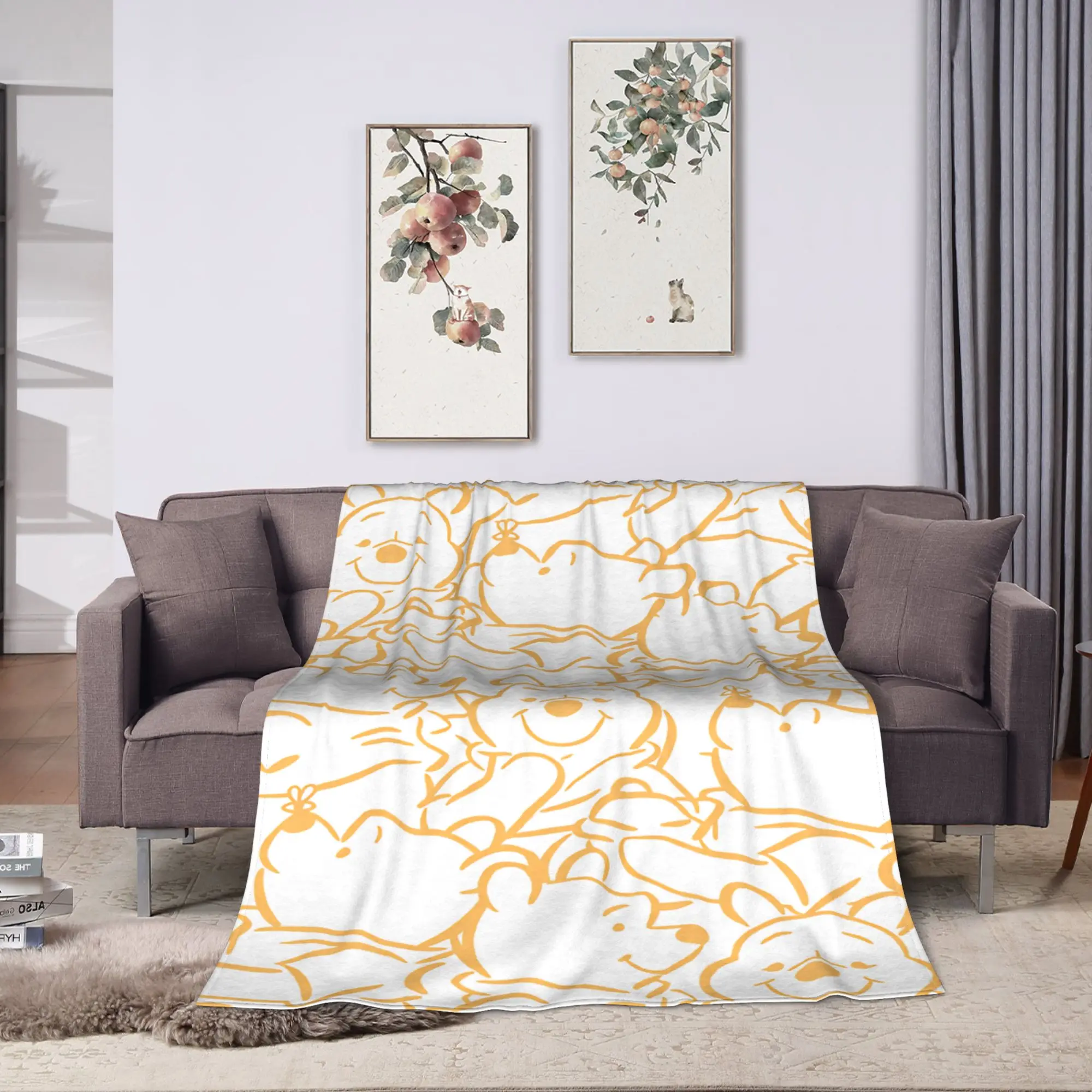 W-Winnies the P-Pooh Blanket Quality Super Soft  Throw Blanket Winter Travel Car Sofa Home Casual Bedspread