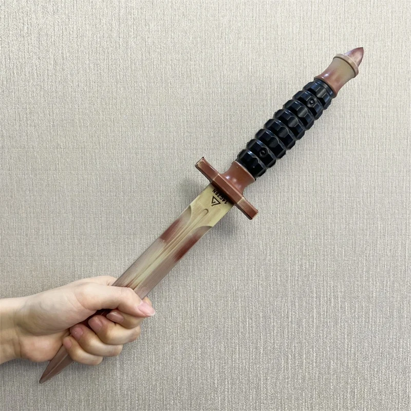 Delta Force‌ Cosplay Dagger Black Hawk Knife 1:1 Blade of Mercy Weapons Prop Halloween Role Play Gift Safety PU Rubber