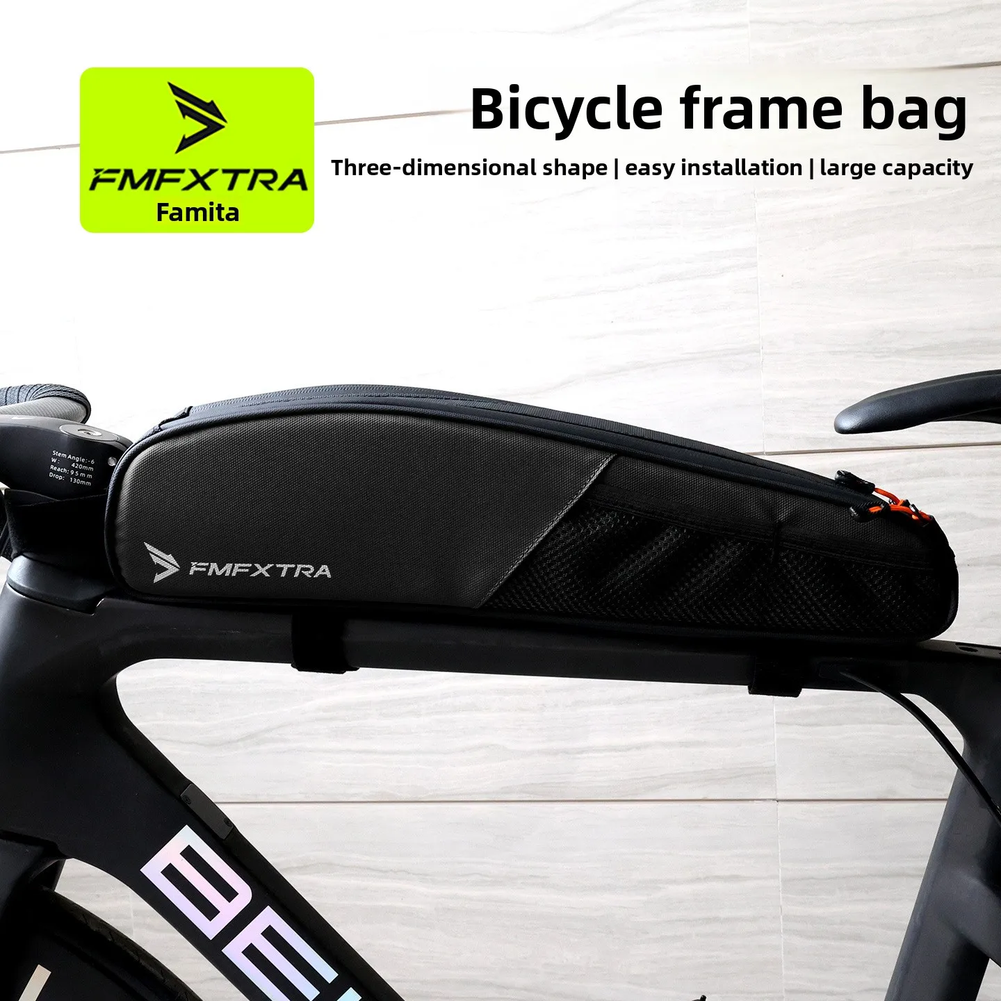 

Mountain road bicycle upper tube bag triangular saddle bag upper tube bag, front beam, riding equipment, bicycle bag accessories