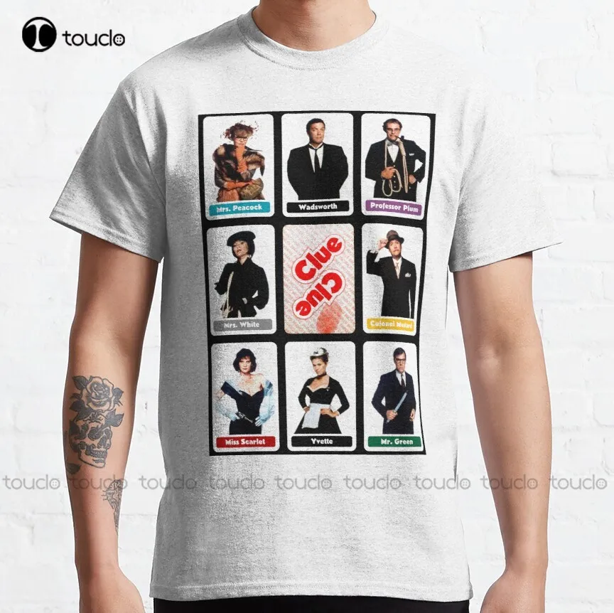 Clue (1985) - Suspect Cards Classic T-Shirt tshirts for women Custom aldult Teen unisex digital printing xs-5xl All seasons