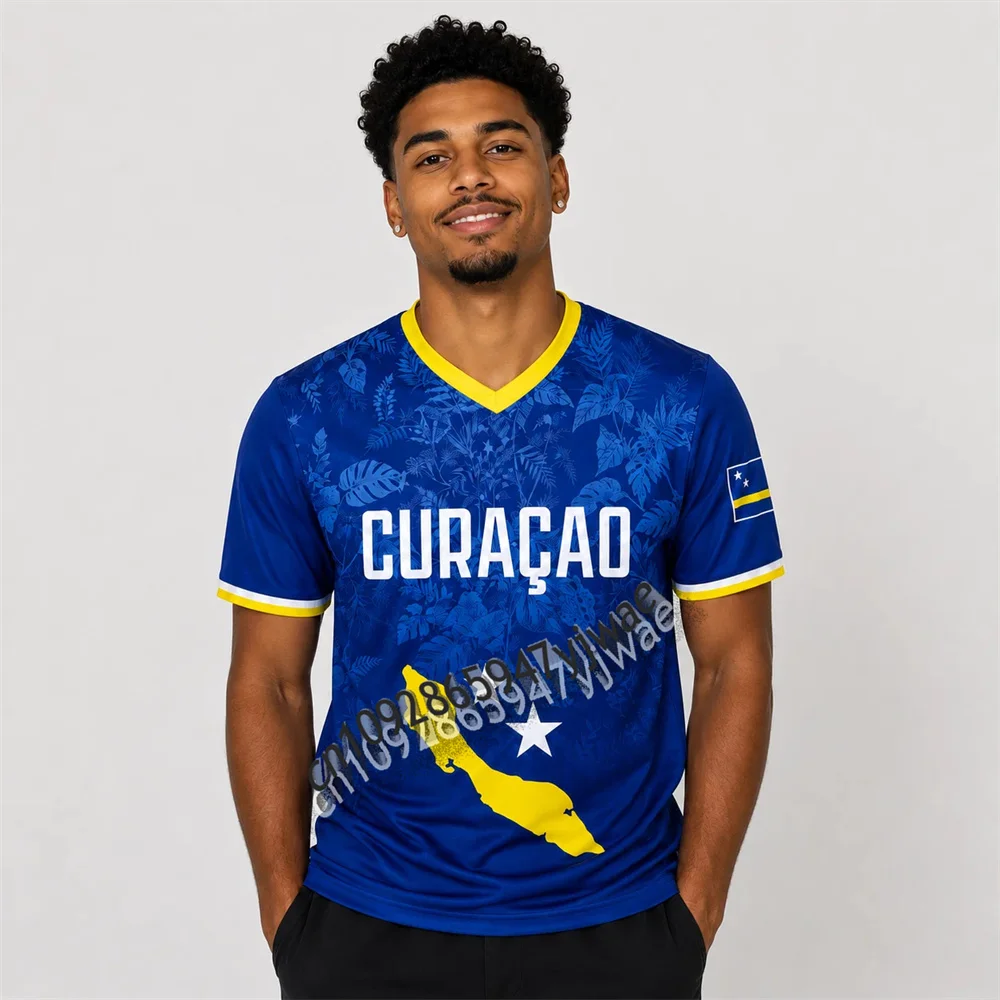 2026 Curaçao Fan Edition Football Jersey Breathable Quick Drying Sportswear Training Tee Summer Men'S And Women'S T-Shirt