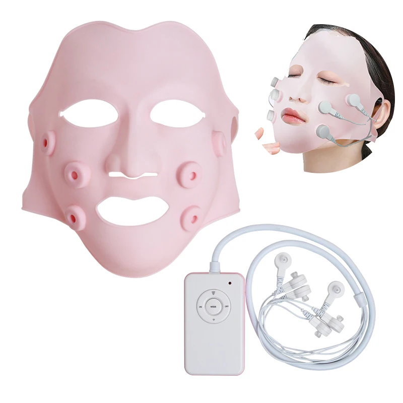 Masażer do twarzy EMS Lifting Terapia Przeciwzmarszczkowa Pielęgnacja Skóry Nawilżająca Maska LED Uroda Dom