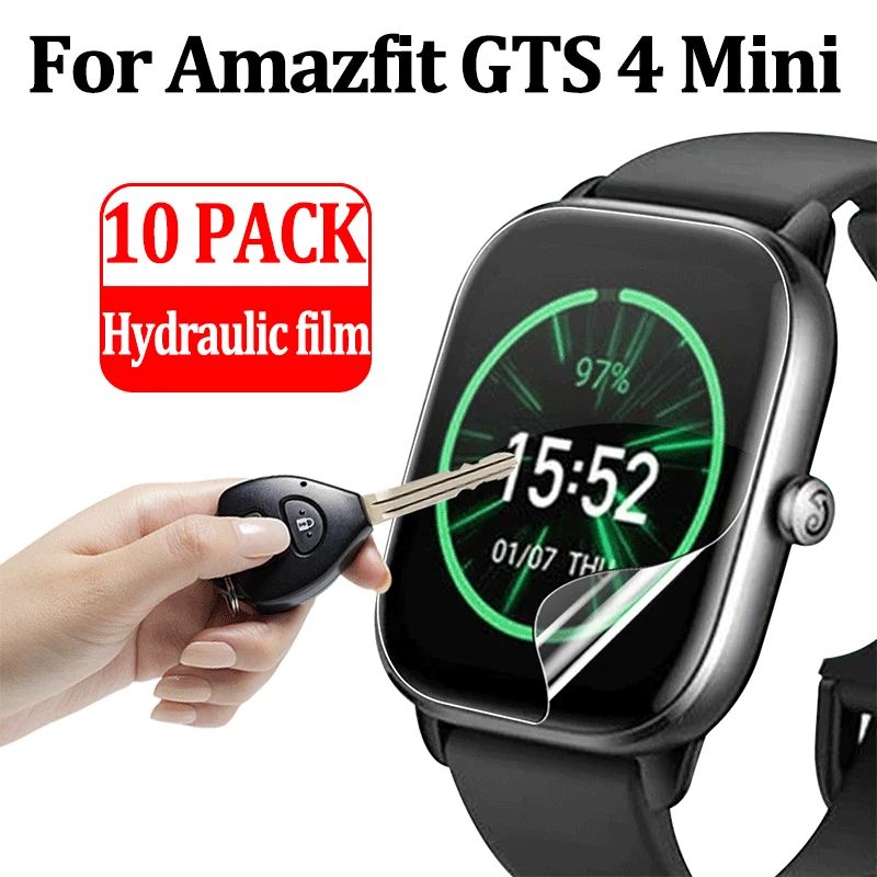 Protetor de Tela TPU Hidrogel para Huami Amazfit GTS 4 Mini, Smart Watch Soft Films, 1-10Pcs