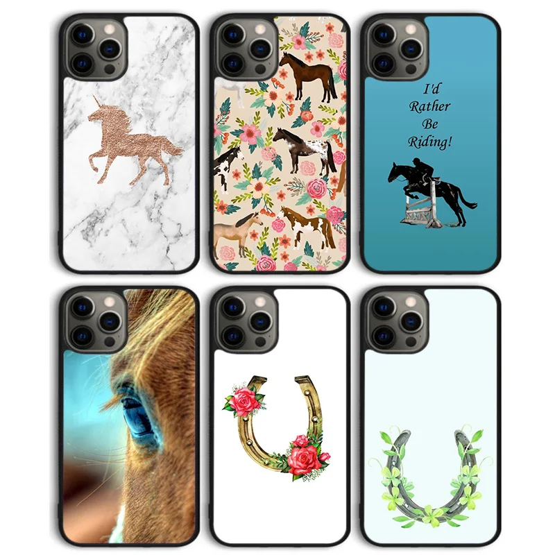 Horse Pony Painted Phone Case Back Cover for iPhone 16 15 SE2020 14 13 11 12 Pro Max mini XS XR X PlusS Shell Coque