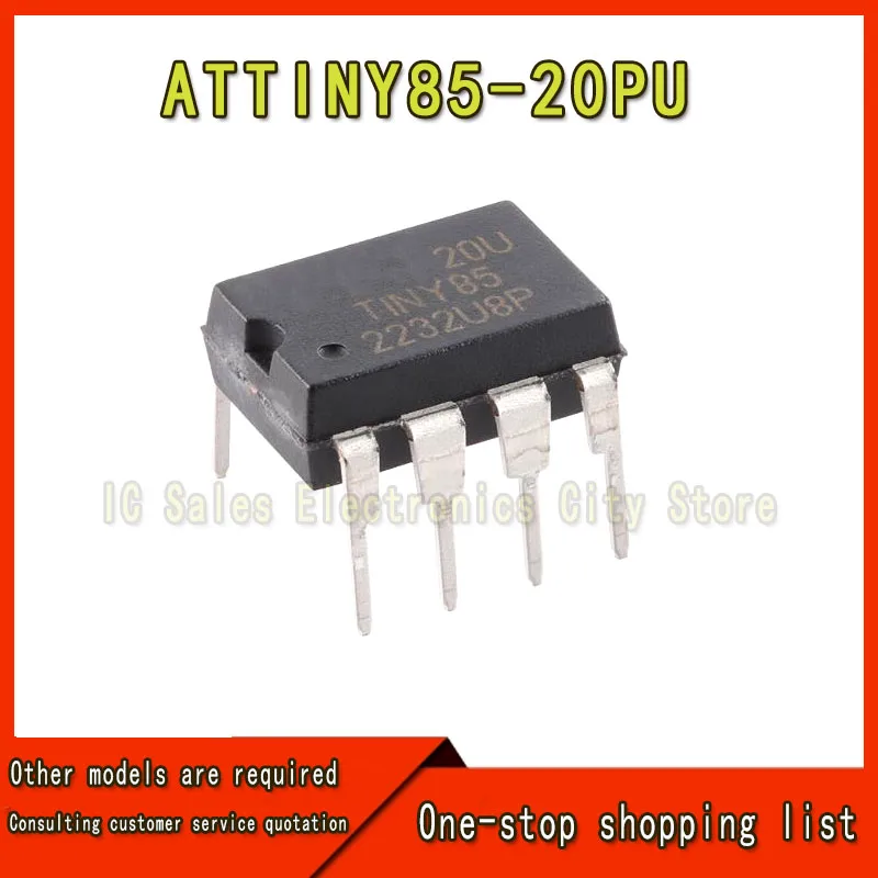 1pcs/lot ATTINY85-20PU 20U TINY85 ATTINY85-20 DIP-8 New original