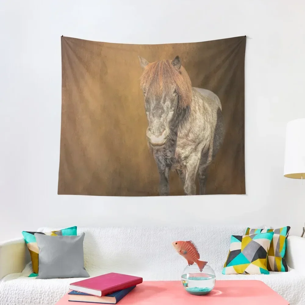 Tapiz decorativo de pared Shetland Pony, cosas para la habitación, decoraciones para la habitación, tapiz estético