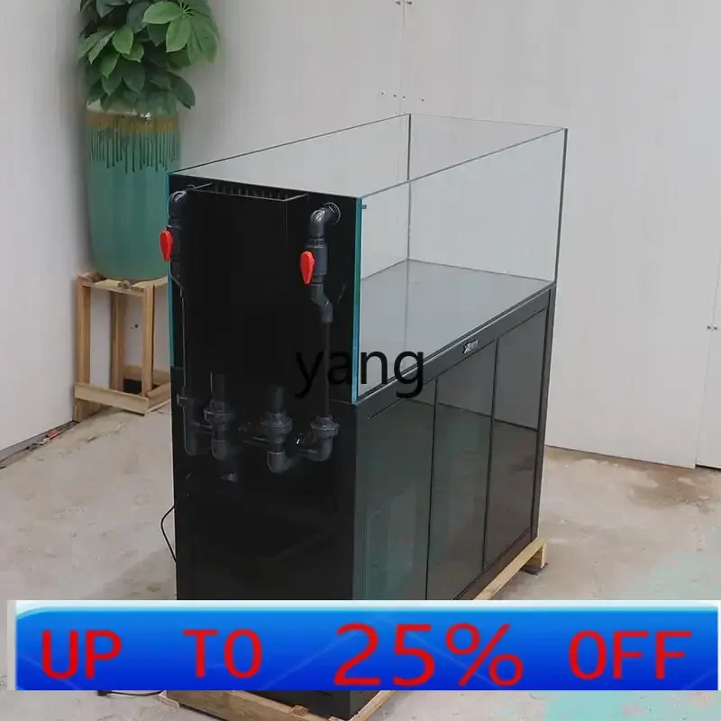 

LH industrial wind backpack native stream tank living room ecological landscaping ultra white bottom filter fish tank