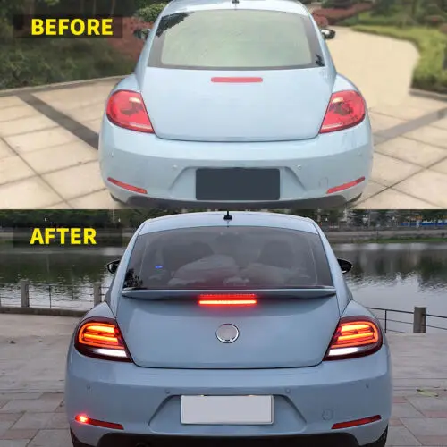 Luz trasera LED para coche, lámpara de parada trasera para VW Beetle 2013-2019, animación de señal dinámica, accesorios para automóviles de marcha