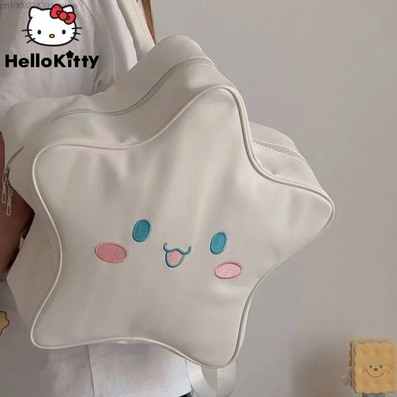 

Sanrio Cinnamoroll Cute Anime Star Backpack Girl Y2k Kawaii Aesthetic Organizer Shool Bag Yk2 Travel Fashion New Backpack Female