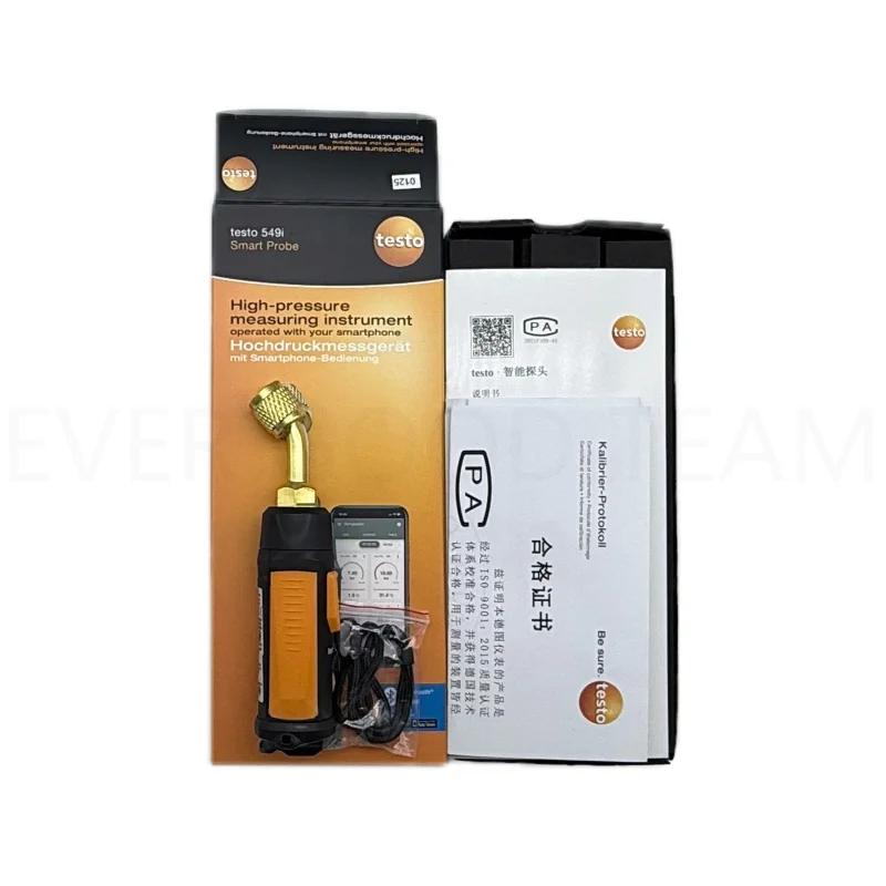 مقياس الضغط العالي Testo 549i (متوافق مع البلوتوث) مقياس ضغط التبريد الذكي واللاسلكي 0560 1549