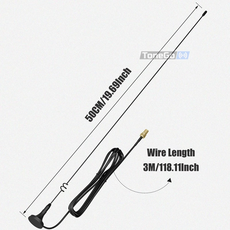 UT-108UV Walkie Talkie Car Antenna Magnetic SMA-F BNC SMA-M UHF VHF High Gain Compatible With Baofeng Quansheng WOUXUN Radios