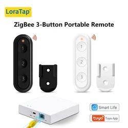 Tuya ZigBee 3.0 Wireless Portable Remote Control Curtain Switch Work with Smart Life Home Assistant Zigbee2MQTT SmartThings