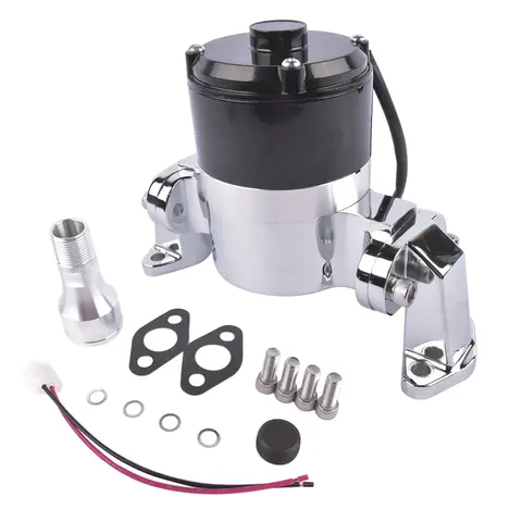 AP02 Chrome Aluminum High Flow Electric Water Pump for SBC Small Block Chevy 283 327 350 400 Engine