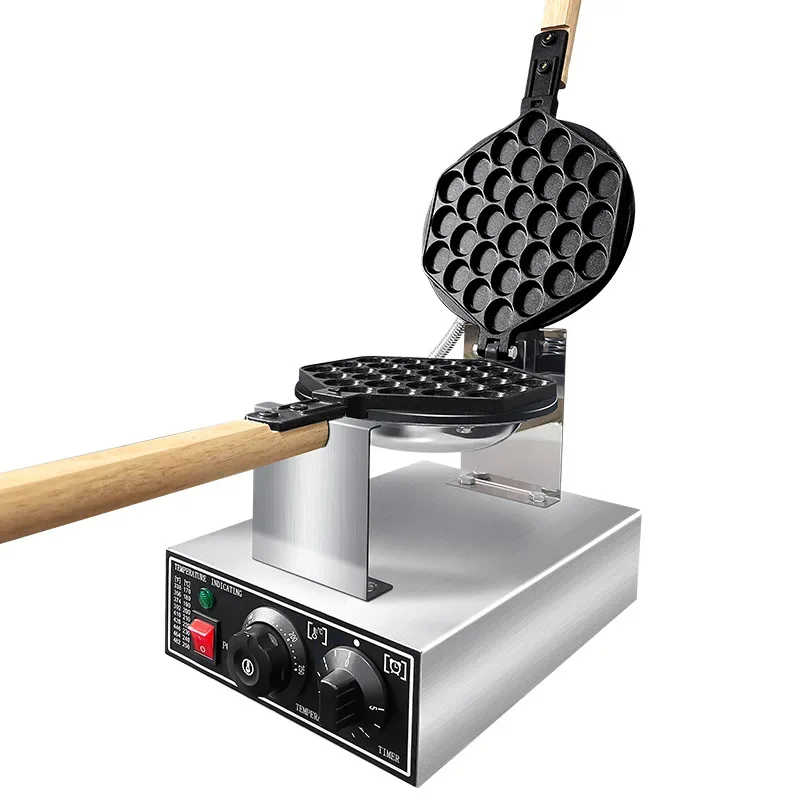 Máquina de Waffles con Temperatura Controlada y Rotación, Máquina de Waffles de Burbujas, Mini Waflera, Máquina para Hacer Waffles