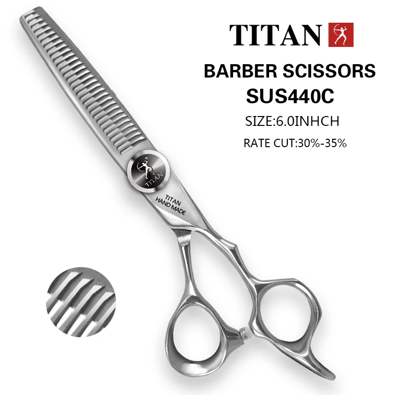 TITAN professionele kapper schaar kapper schaar haar knippen dunner set van 5.5/6.0/6.5.7.0 inch japan440c staal