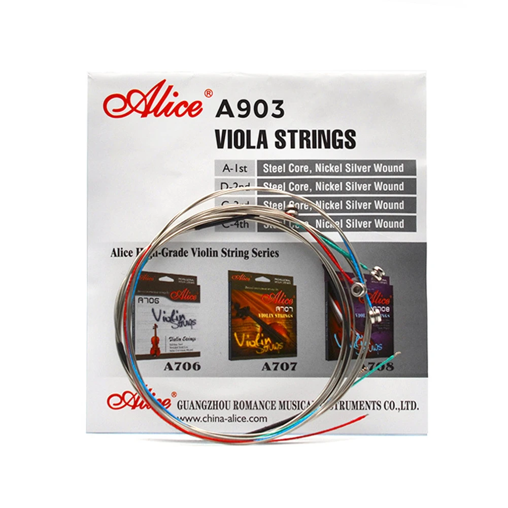 

Steel Core Viola Strings Soft & Sweet Viola Strings A903 A-2nd Steel Core D-3rd Steel Core German Silver Winding