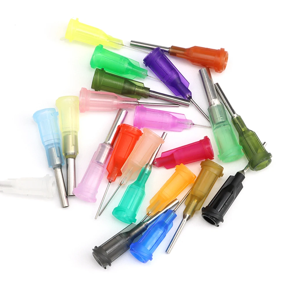 10G-34G 13mm Dispensing Machine Glue Injection Needle 0.5 Inch Stainless Steel Dispensing Needle Spiral Mouth Nozzle Glue Needle