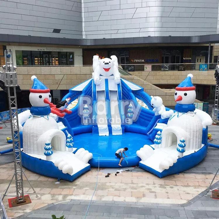 Commercial Swimming Pool Slide Inflatable Water Amusement Park