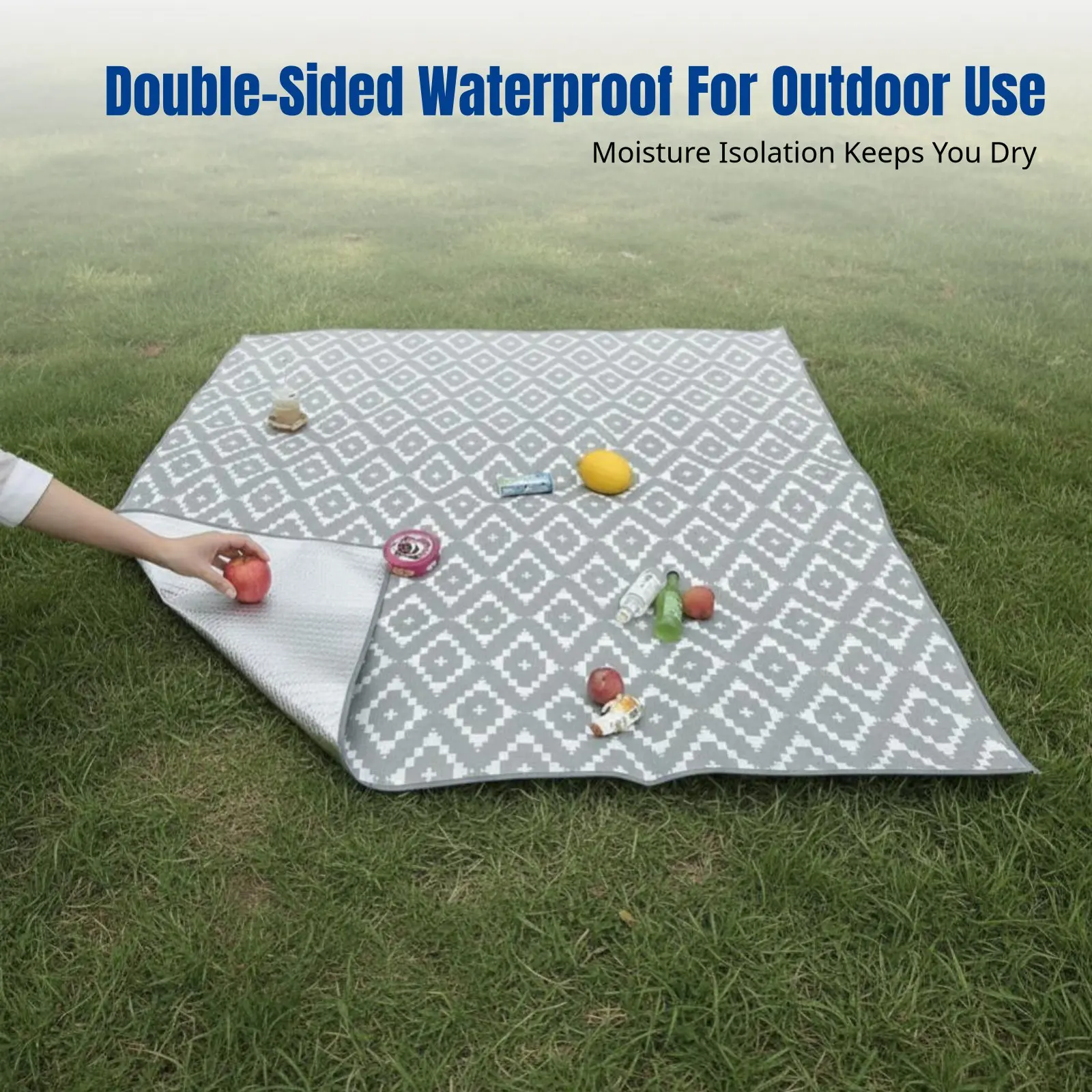 Outdoor Blanket Mat, Foldable, Ins Style, Waterproof, Portable, Multi-Pattern, Camping, Family, Market Stall