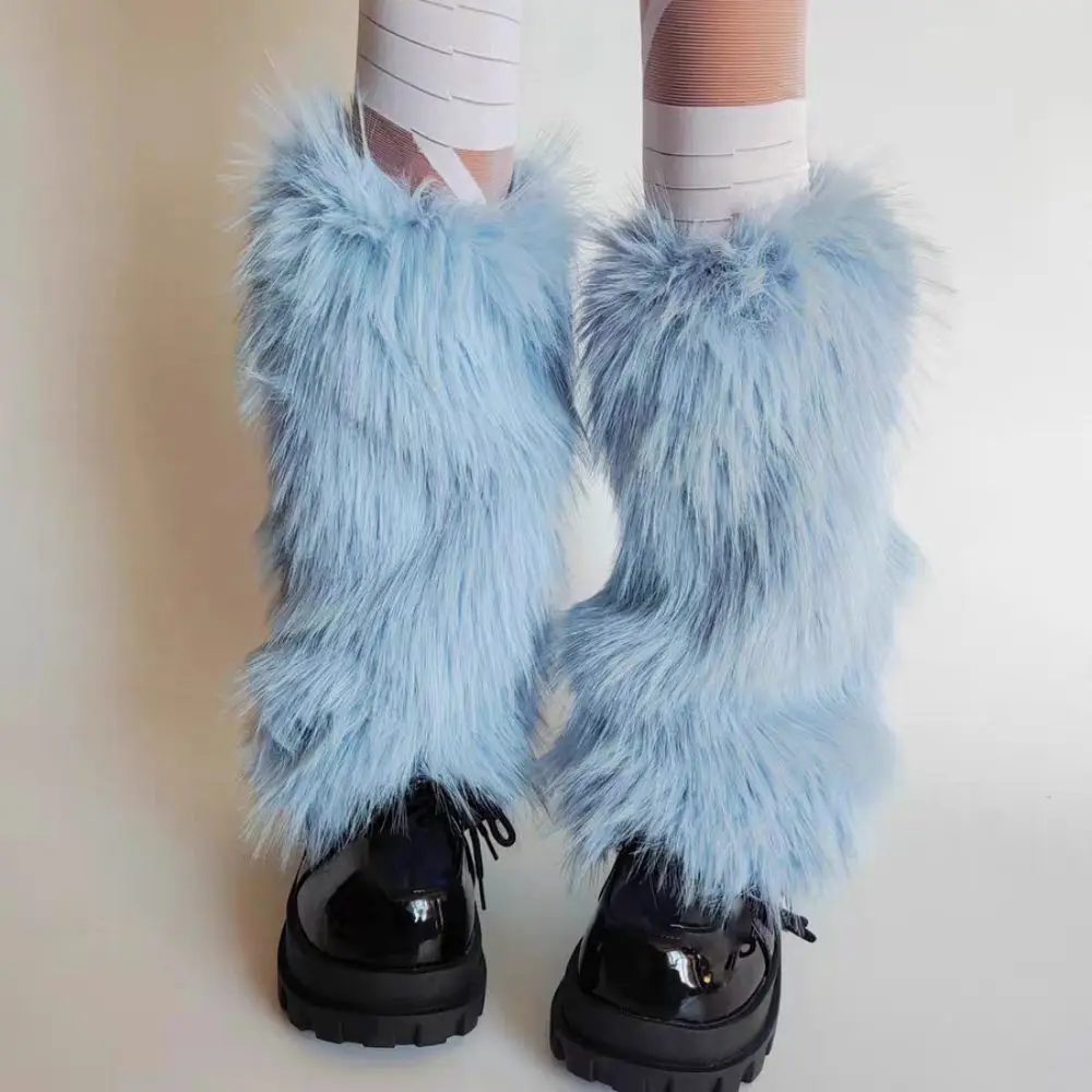 

Soft Y2K Winter Leg Warmers Harajuku Kawaii Leg Coverings Lolita JK Foot Cover Long Stockings Winter