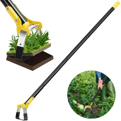 Hoe Garden Tool,Long Handle Heavy Duty Adjustable,Gardening Stainless Steel Loop Stirrup Action Hoe for Weeding 30-60 Inch