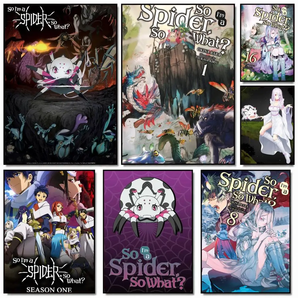 anime S-So Im a Spider So What-T Poster Removable Wall Sticker for Home Cafe Bar Office Interior Decor