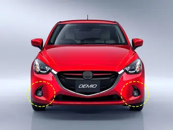 適用於馬自達2 Demio五門掀背車(2015-2016)的保險桿霧燈/行車燈,可更換或升級,帶燈泡、開關、線束和邊框 10 最佳銷售 馬自達Demio霧燈 - №8