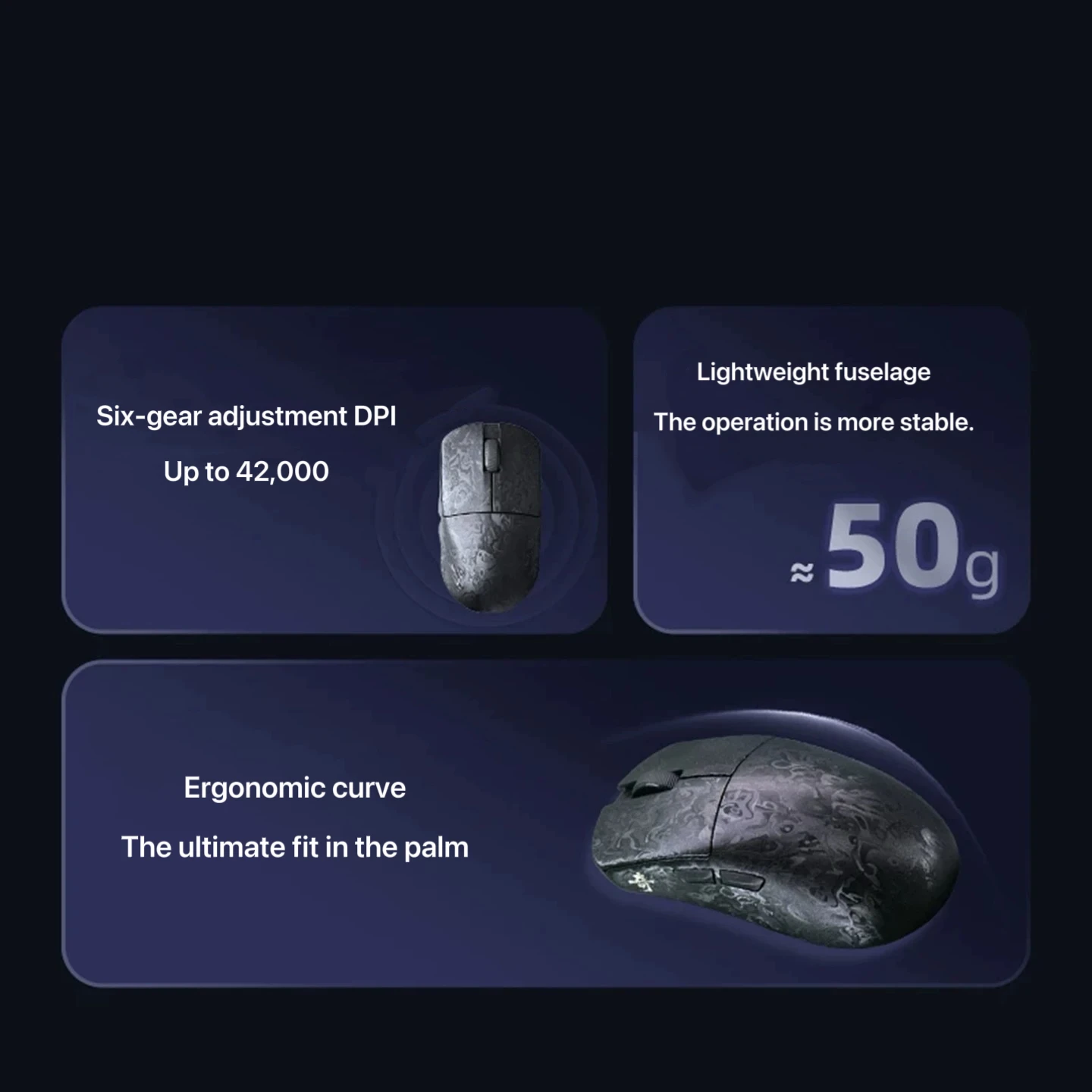 ماوس لاسلكي للعبة من ألياف الكربون خفيف الوزن موصى به معدات محيطية للرياضات الإلكترونية فعالة من حيث التكلفة