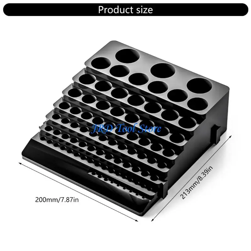 Caja almacenamiento herramientas A2UD con 85 hoyos para acceso rápido a broca y cortador fresado