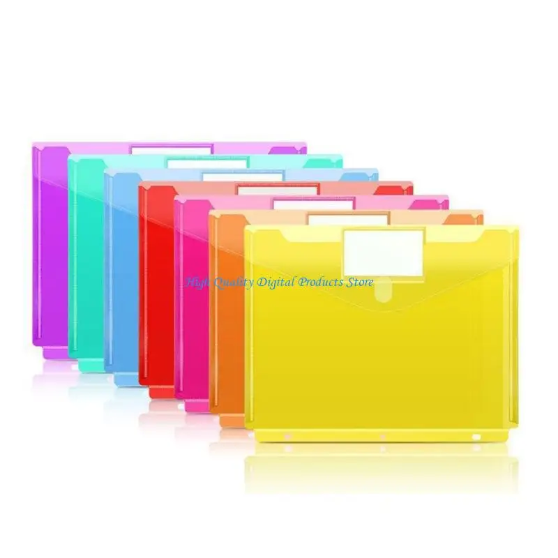 U2JE 5/10 Uds. Bolsa para documentos bolsillo perforada con 3 agujeros para organización oficina escolar