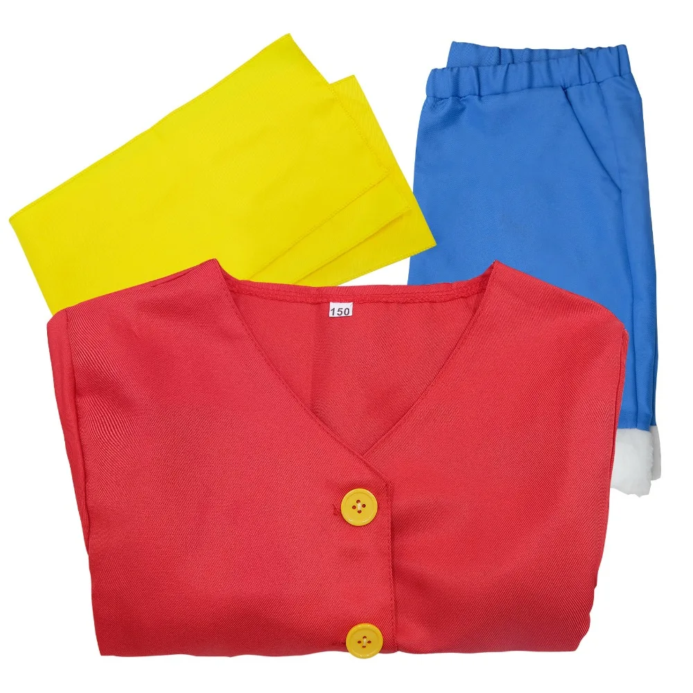 أنيمي الكابتن تأثيري حلي تمويه القمم السراويل قبعة مجموعة كاملة للأطفال الأولاد ملابس هالوين كرنفال ملابس للحفلات لعب الأدوار