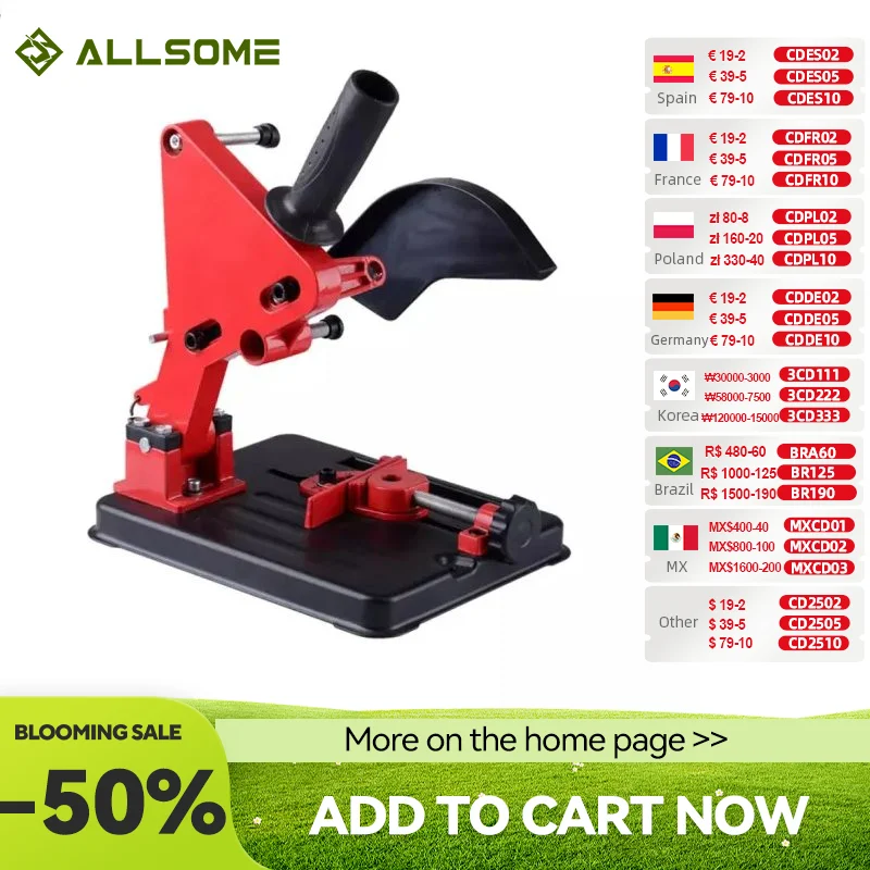 Moedor de ângulo suporte de suporte de moedor de ângulo suporte para 100-125 moedor de ângulo diy suporte de corte ferramentas elétricas acessórios