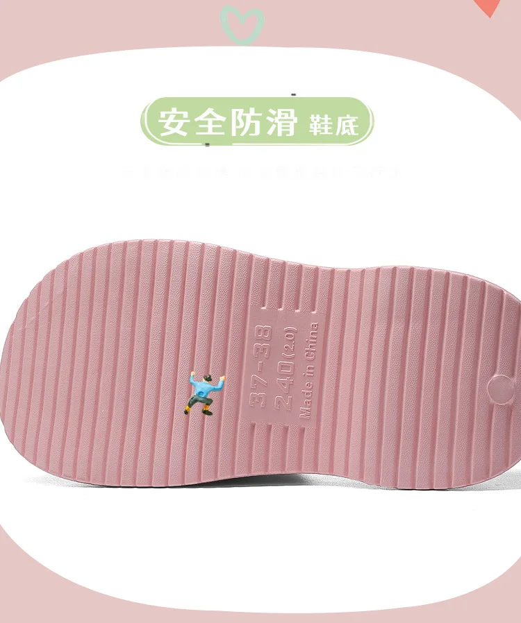 2024 New Women Slippers Thick Platform Non-Slip Home Bow Flip Flops EVA Summer Beach Sandals Ladies Slides Indoor Shoes