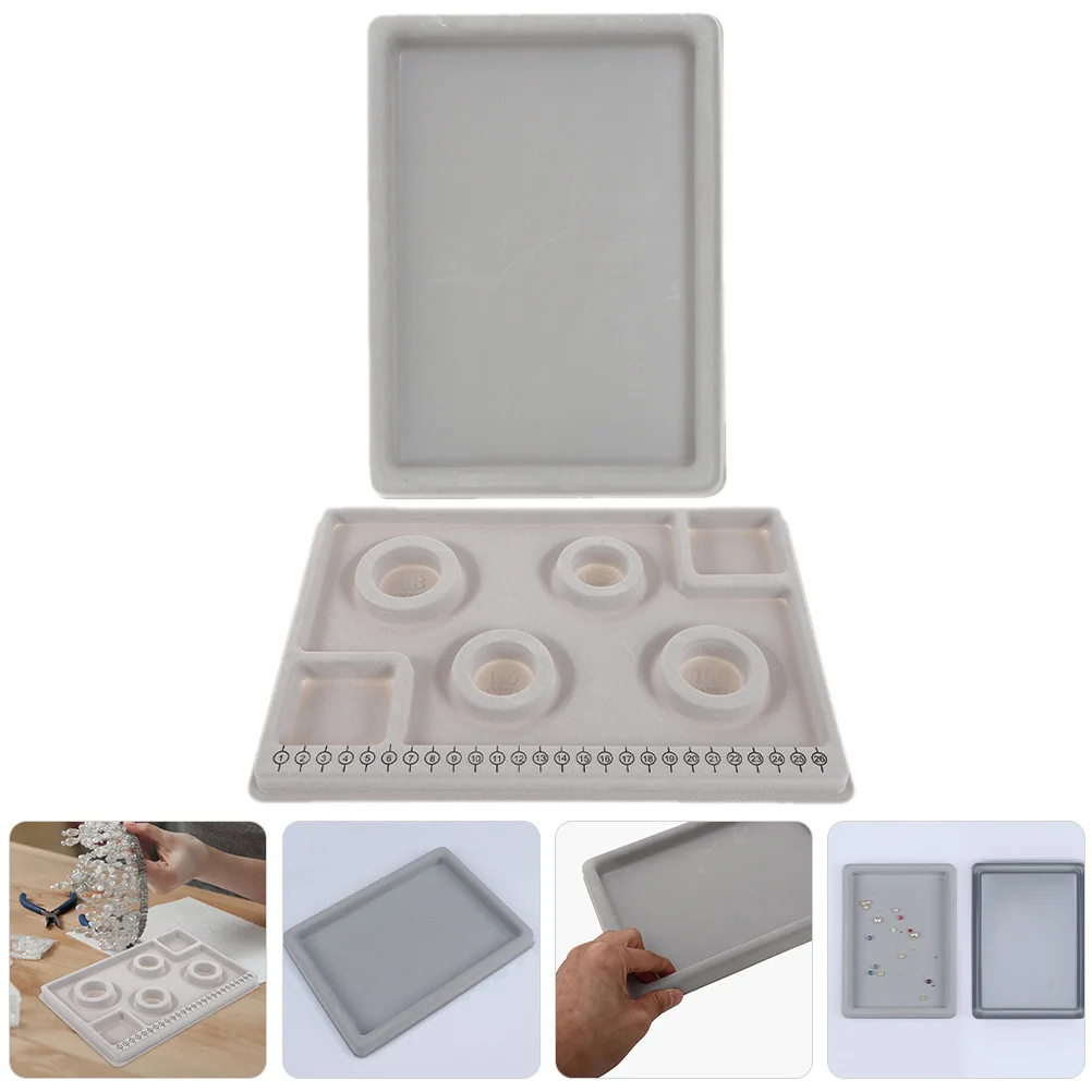 2 pçs pulseira grânulo design placa jóias fazendo bandeja organizador prático ferramenta de miçangas para artesanato jóias fazendo suprimentos