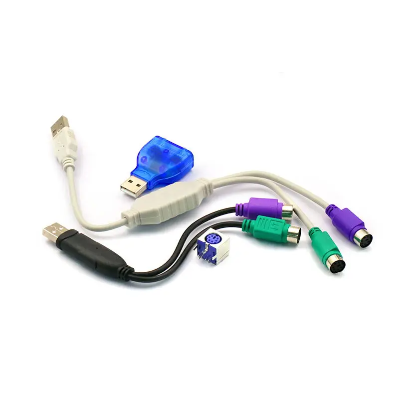 1 шт. кабель-преобразователь USB папа-PS/2 PS2 мама