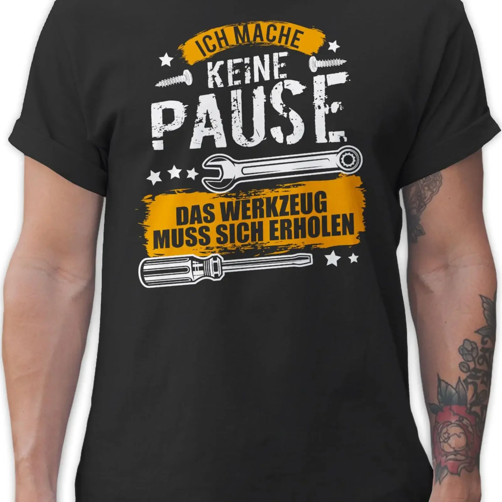 T Shirtracer Craftsman s Ich Mache Keine Pause das Werkzeug muss Sich erholen Shirt Men's and vintage Washed homme fashion