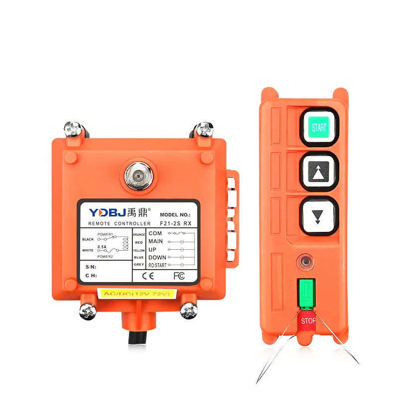 2 Motions Wireless Industrial Remote Controller Electric Hoist Remote Control Crane Winding Engine Sand-blast Equipment F21-2S